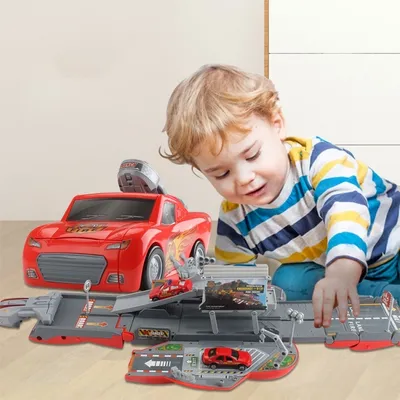 Immagine prodotto di MoFun E6015 Controllo Fuoco Deformazione Pista Auto Parco Bambini Intelligenza Giocattolo con Auto, Supporto Suono Luce & Eietto