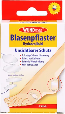 Obrázek produktu pro Hydrokoloidní náplast na blistry 4 velikosti průhledná 6 ks