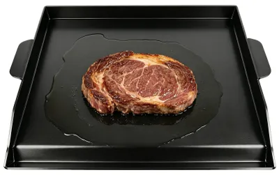Obrázok produktu pre Solidchoice – Grilovacia doska z liateho železa, 23 x 41 cm, univerzálna, vhodná na gril a do rúry