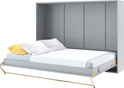 Produktbild von Schrankbett 140 x 200 Horizontal CP-04 Grau LENART CONCEPT PRO Wandklappbett