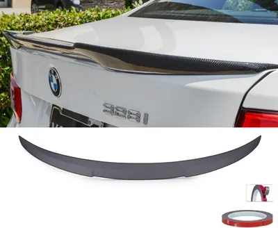 Produktbild von Set Evo Heckspoiler Kofferraum passend für BMW 3er F30 Limousine auch M Schwarz Matt +3M