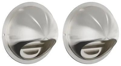 Image de vidaXL Grille d'aération, lot de 2, argent, 100 mm, acier inoxydable