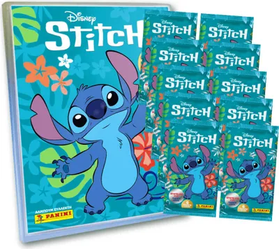 Produktbild von Stitch Karten - (2025) Stitch Trading Cards Sammelkarten - 1 Mappe + 10 Booster