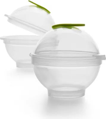 Produktbild von Set mit 2 Kugel-Eisformen von Ibili-, Kunststoff/Silikon, 7 x 11 cm, transparent