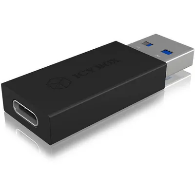 Produktbild von USB 3.2 Gen 2 Adapter IB-CB015, USB-A Stecker > USB-C Buchse (schwarz)