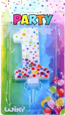 Immagine prodotto di Candela party numero 1 Pois