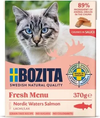 Produktbild von Bozita Cat Tetra Recard Häppchen in Soße Lachs 370g