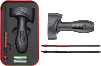 Produktbild von Wiha Drehmoment-Testgerät Torque QuickCheck Set 4-tlg. inkl. Adapterklingen, Batterien und Box 2,8 Nm