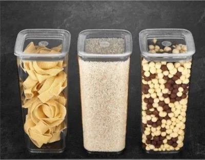 Produktbild von Organizers Vorratsbehälter Set 3-teilig, 1700 ml, transparent/weiß