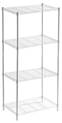 Metallregal mit Gitterböden, 120-56x35x120 cm, 4 Böden, 140 kg