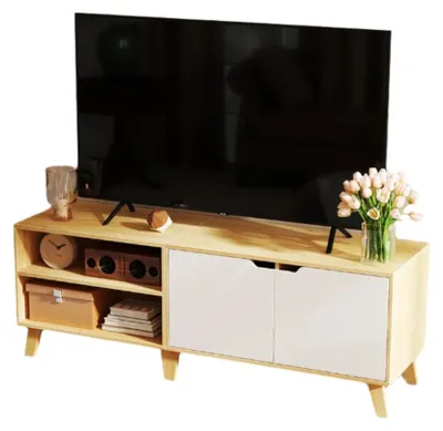 Immagine prodotto di Mobile TV con 2 ante – Marrone/Bianco – 140 x 40 x 50 cm