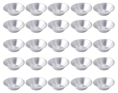 25 Alu-Backformen 7,2 cm, glatt, gleichmäßige Hitze, für Kuchen & Muffins