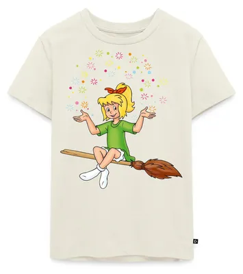 Produktbild von Spreadshirt Bibi Blocksberg Sitzt Auf Kartoffelbrei Kinder Premium T-Shirt, 134/140 (8 Jahre), Naturweiß