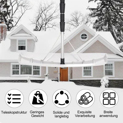Image de Pelle à neige en aluminium de 201 à 630 cm avec lame en caoutchouc pour déneiger le toit