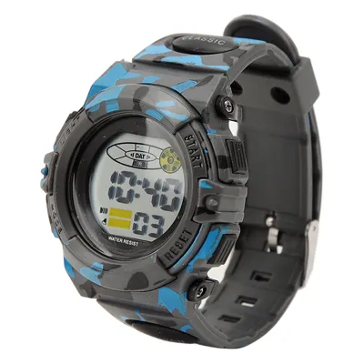 Produktbild von Sportwache wasserdichte noctilucent Chronograph für Männer Schüler Geschenk Outdoor Camouflage Blau