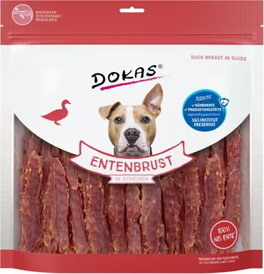 Produktbild von Dokas Entenbrust in Scheiben, Snacks, Hund, Adult, Ente, 900 g