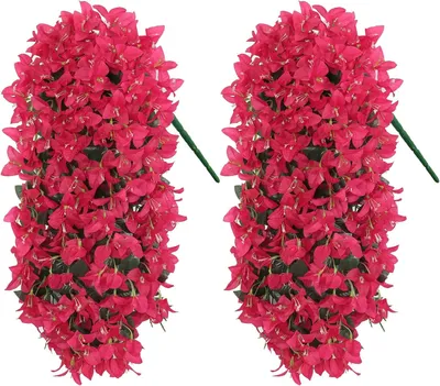 Produktbild von Kunstblumen Bougainvillea UV-beständig, 2 Stück, 64 cm, für Balkon und Garten