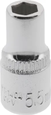 Obrázek produktu pro Krátká šestihranná nástrčná hlavice 1/4" 5,5 mm CrV