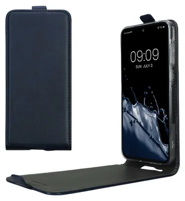 Obrázek produktu pro kwmobile ochranný kryt kompatibilní s Samsung Galaxy A55 5G - Kryt na mobilní telefon - Flipové pouzdro na mobilní telefon tmavě modré