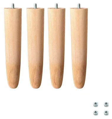 Image de 4 lattes en bois de hêtre, 27 cm de long, de couleur marron, pour sommiers à lattes