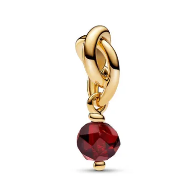 Zdjęcie produktu dla Pandora Charm Pendant Red Eternity Circle January pozłacany 763462C01