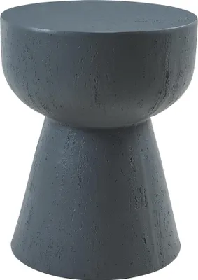 Produktbild von Beistelltisch 'Oulvepijanse' Leichtbeton fertig montiert 51 x Ø40 cm Dunkelgrau