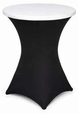 Obrázek produktu pro Strečový poklop na barový bistro stolek Ø 80 cm – elastický, nemačkavý - Černá