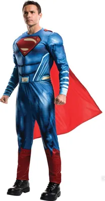 Produktbild von Justice League - "Deluxe" Kostüm ‘” ’Superman“ - Herren BN5046 (XL) (Blau/Rot)