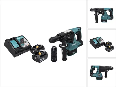 Produktbild von Makita DHR 243 RF Akku Bohrhammer 18 V SDS plus Brushless + 2x Akku 3,0 Ah + Ladegerät
