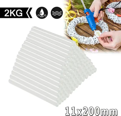 NAIZY Heißklebestifte Heißklebesticks 11x200mm, ca. 2 Kilo - DIY Ersatzsticks Klebesticks für Heißklebepistole (Semi-transparent 11x200 mm,2KG)