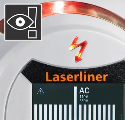 Produktbild von Laserliner StarFinder Plus, Stromführendes Kabel, Holz, Metall, Schwarz, Weiß, 4 cm, 4 cm, 6LR61, 9 V