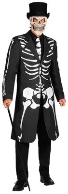 Produktbild von Kostüm Jacke Herr "Spectre" | Skelett Schwarz Größe: S