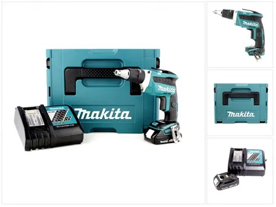 Produktbild von Makita DFS 452 RY1J Akku Schnellbauschrauber 18V Brushless + 1x Akku 1,5Ah + Ladegerät + Makpac