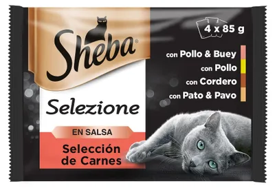 Produktbild von Sheba Selezione Nassfutter für Katzen, Fleischauswahl in Sauce, Multipack (13 x