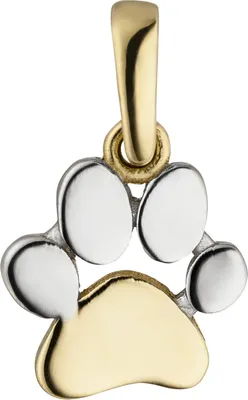 Produktbild von Anhänger Pfote 333 Gold Gelbgold bicolor Goldanhänger