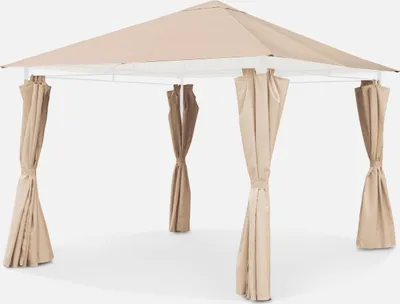 Immagine prodotto di Tettoia + tende per pergolato Elusa 3x3m, Beige