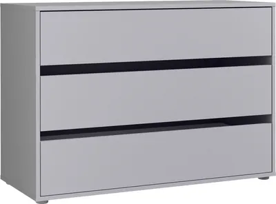 Produktbild von Schubkasteneinsatz - Grau - B 98 cm - mit 3 Schubladen - für passende Kleiderschränke