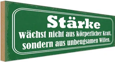 Produktbild von vianmo Holzschild 10x27 cm Stärke wächst nicht aus Kraft Dekoration