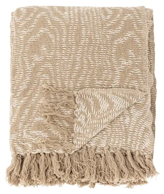 Immagine prodotto di BLOOMINGVILLE | Coperta Okapi, marrone, misto fibre | 160 x 130 cm | 82066525