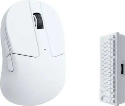 Produktbild von Keychron M4 Wireless Maus Optisch, USB, Bluetooth, 2.4GHz, 26000 DPI, 4000 Hz, Wei M4-A5