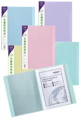 Immagine prodotto di Snopake Reborn 15920, raccoglitore a vista, 100% riciclato, formato A4, 24 tasche/48 pagine, colore pastello