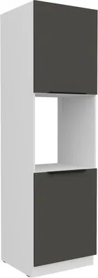 Obrázok produktu pre Kuchynská skriňa na vstavanú rúru LUNARA - šírka 60 cm, grafit / biela
