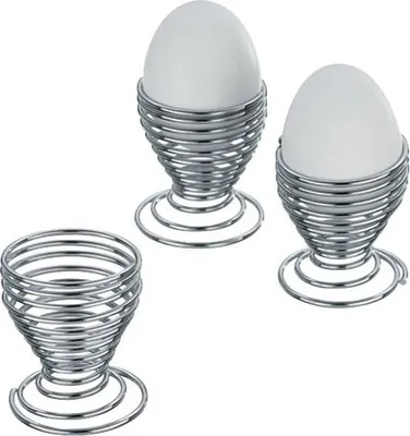 Image de Lot De 4 Coquetiers Spirale Chromés - Kela