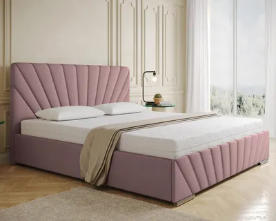 Produktbild von Polsterbett RAY - Komfortbett mit Stauraum, Doppelbett, Rosa, 180x200cm, Bonellfederkernmatratze, H3