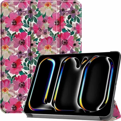 Productafbeelding van imoshion Design Trifold Bookcase voor de Apple iPad Pro 13 (2025) M5 / (2024) M4 - Floral Water Color