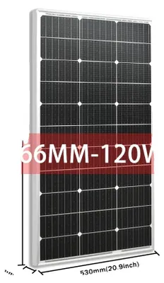 Produktbild von 120W monokristallines Solarpanel, hohe Effizienz, IP67 wasserdicht, 120W Solarpanel