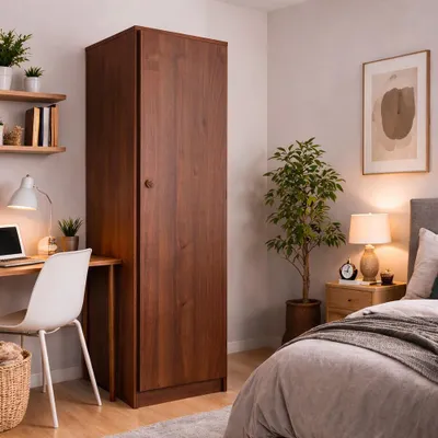 Immagine prodotto di Armadio 1 anta 45x60x180 h colore noce antico