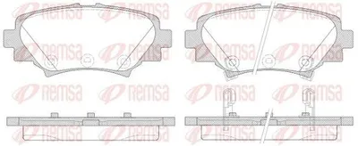 Produktbild von REMSA Bremsbeläge Satz Hinten Bremsklötze für MAZDA 3 Schrägheck (BM, BN) 1570.02