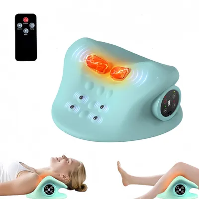 Produktbild von 3-in-1 Upgarded Nackenmassagegerät, Schulterentspanner, Nackenstrecker mit Wärme zur Schmerzlinderung, ergonomisches 26°-Schultermassagegerät