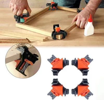 Produktbild von INF Rechtwinklige Klemmen-Set – 90-Grad-Eckklemmen (4er-Pack)